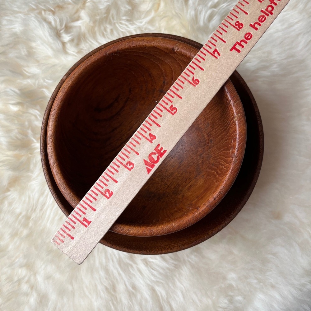 MCM Teak Wooden Bowls (3) - Picture 7 of 7